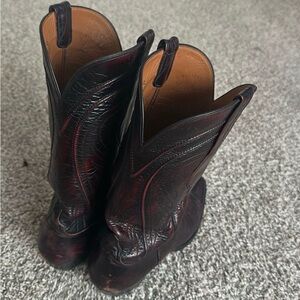 Lucchese Dark Brown Cowboy Boots